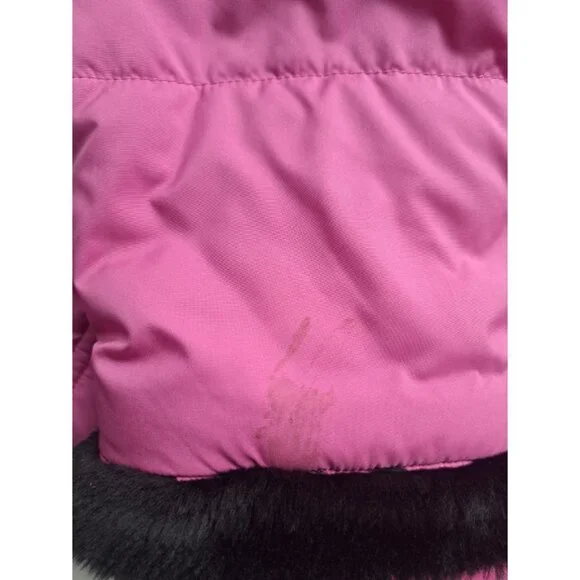Spyder Women's Midweight Pink Jacket with Black Fur Trim Size 10 - Picture 2 of 11